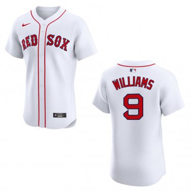 Red Sox #9 Ted Williams White Stitched Jersey