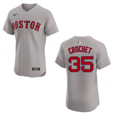 Red Sox #35 Garrett Crochet Gray Stitched Jersey