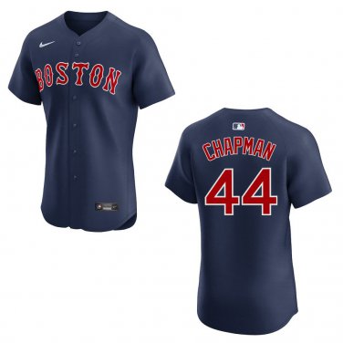 Red Sox #44 Aroldis Chapman Navy Stitched Jersey