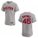 Red Sox #45 Pedro Martinez Gray Stitched Jersey