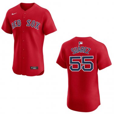 Red Sox #55 Ranger Suarez Red Stitched Jersey