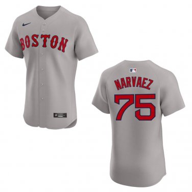 Red Sox #75 Carlos Narvaez Gray Stitched Jersey