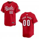 Reds #00 Custom Name And Number Red Stitched Jersey