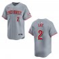 Reds #2 Gavin Lux Gray Stitched Jersey