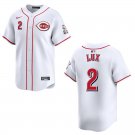 Reds #2 Gavin Lux White Stitched Jersey