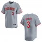 Reds #3 Ke'Bryan Hayes Gray Stitched Jersey