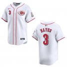 Reds #3 Ke'Bryan Hayes White Stitched Jersey