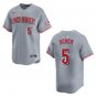 Reds #5 Johnny Bench Gray Stitched Jersey