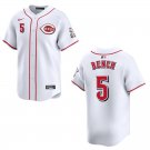 Reds #5 Johnny Bench White Stitched Jersey