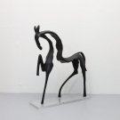 black New Chinese cast iron horse table art decoration