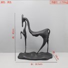 Creative geometric cast iron walking horse animal sculpture decoration A style