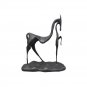 Creative geometric cast iron walking horse animal sculpture decoration A style