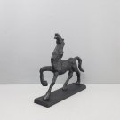 Creative geometric cast iron walking horse animal sculpture decoration B style