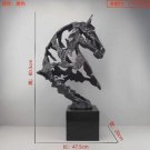 Creative abstract hollow metal cast iron horsehead sculpture decoration B STYLE