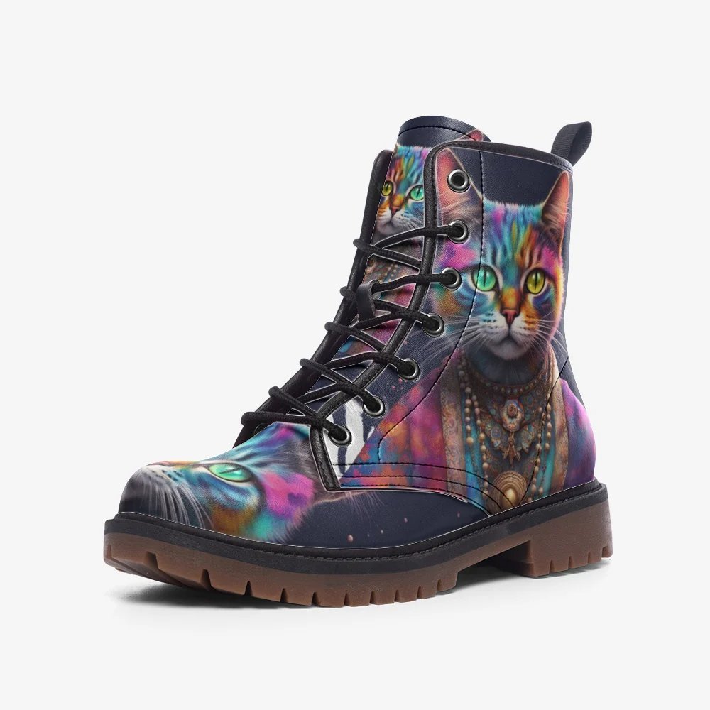 Cool Cat on Leather Lightweight Boots for Hippies