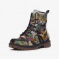 Rocking Cat on Casual Leather Lightweight Boots for Festivals