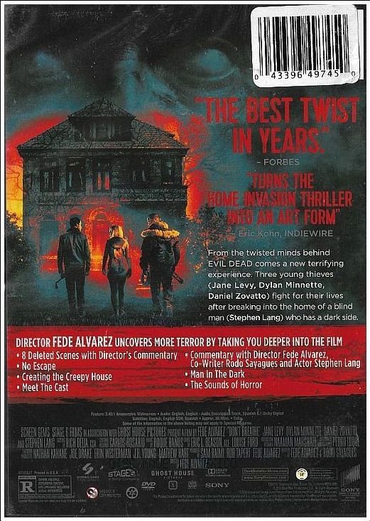 DVD - Don't Breathe (2016) _Jane Levy _ Stephen Lang _ Dylan Minnette _ Horror__2