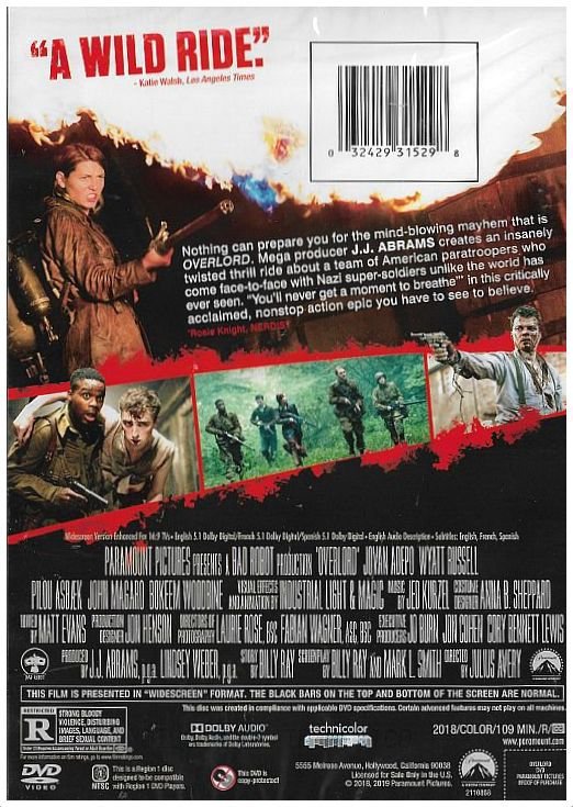 DVD - Overlord (2018) _Mathilde Ollivier _ Jovan Adepo _ Action _ Horror__2