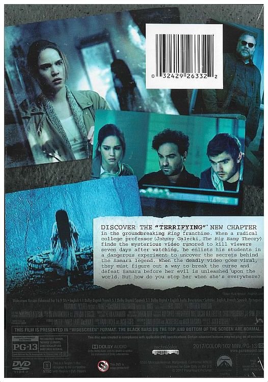 DVD - Rings (2017) _Matilda Lutz _ Johnny Galecki _ Aimee Teegarden _ Horror__2