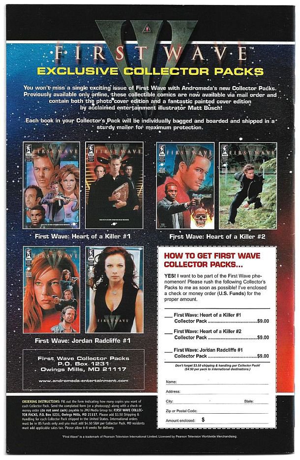 First Wave #1 (2001) _Andromeda Entertainment _ Traci Lords Variant Photo Cover__2