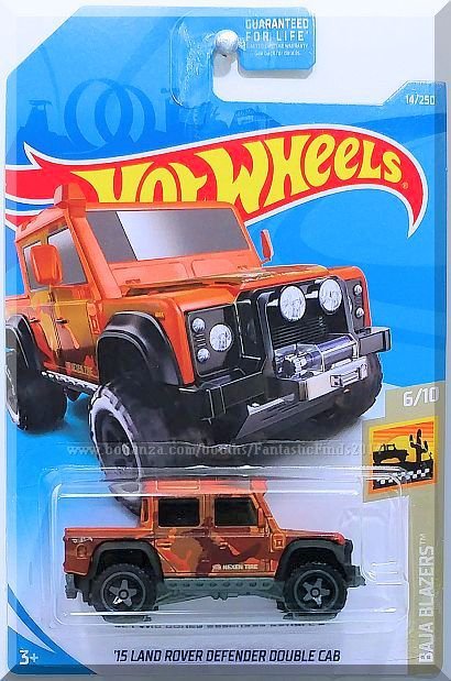Hot Wheels - '15 Land Rover Defender Double Cab_ Baja Blazers #14_250 (2019)_1