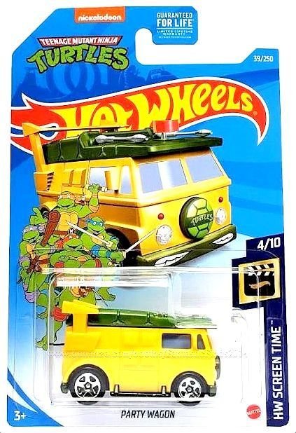 Hot Wheels - Party Wagon_ HW Screen Time #4_10 - #39_250 (2021) _TMNT _ Yellow__1
