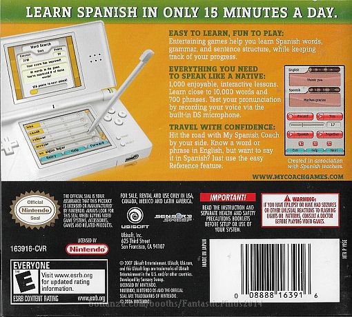 Nintendo DS - My Spanish Coach (2007) _Includes Case & Instruction Booklet__2