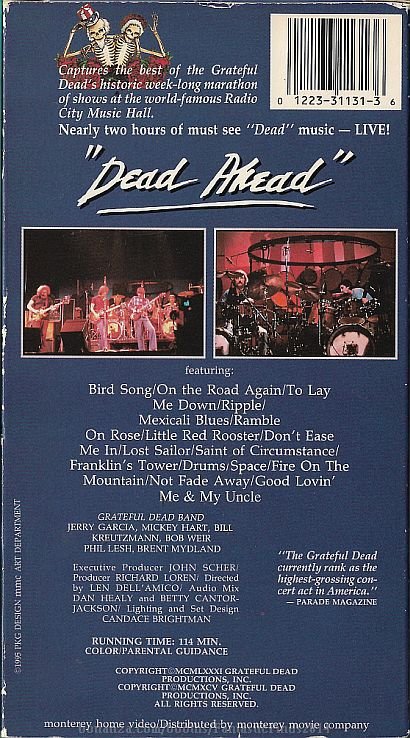 VHS - The Grateful Dead_ Dead Ahead (1981) _Live Concert Performances _ Garcia__2