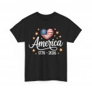 250th Birthday Shirt, Flag Heart 1776 2026 July 4th 250 years of Liberty T-Shirt