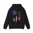 American Flag Rod Fishing Hoodie, Fishing Season Fisherman Hoodie (on back) American Flag Rod Fishing Hoodie, Fishing Season Fisherman Hoodie (on back)