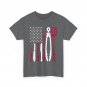 BBQ American Flag Shirt, Barbecue Grilling Lovers Women Men Shirt