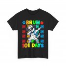 Bruh 100 Days Of School Dalmatian Dog Dabbing 100th Day Boys T-Shirt