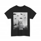 Cat Selfie with UFO Shirt, Cat Space Lovers Cats Owner Women Men T-shirt