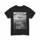 Cat Selfie with UFOs Shirt, Cats Space Lovers Flying Saucers Women Men Shirt