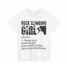 Climbing Shirt, Rock Climbing Girl Definition Climbing Lovers Women Girls Shirt