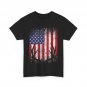 Deer Hunting American Flag Whitetail Buck Antlers Short Sleeve T-Shirt