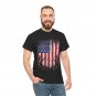 Deer Hunting American Flag Whitetail Buck Antlers Short Sleeve T-Shirt