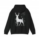 Deer Hunting Camo USA Flag Hoodie, Hunting Season Lovers Hoodie (on back)