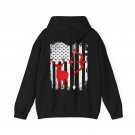 Deer Hunting Hoodie, American Flag Hunting Lovers Hunters Hoodie (on back)