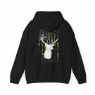 Deer Hunting Hoodie, Camo USA Flag Hunting Season Lovers Hoodie (on back) Deer Hunting Hoodie, Camo USA Flag Hunting Season Lovers Hoodie (on back)