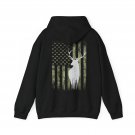 Deer Hunting Hoodie, Whitetails Hunter Camouflage American Flag Hoodie (on back) Deer Hunting Hoodie, Whitetails Hunter Camouflage American Flag Hoodie (on back)