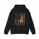 Deer Hunting Whitetails Hunter Dad Camouflage American Flag Hoodie
