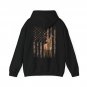 Deer Hunting Whitetails Hunter Dad Camouflage American Flag Hoodie