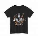 Dog Shirt, Just a Girl Who Loves Dogs Pet Animals Dogs Lovers Women Girls Shirt