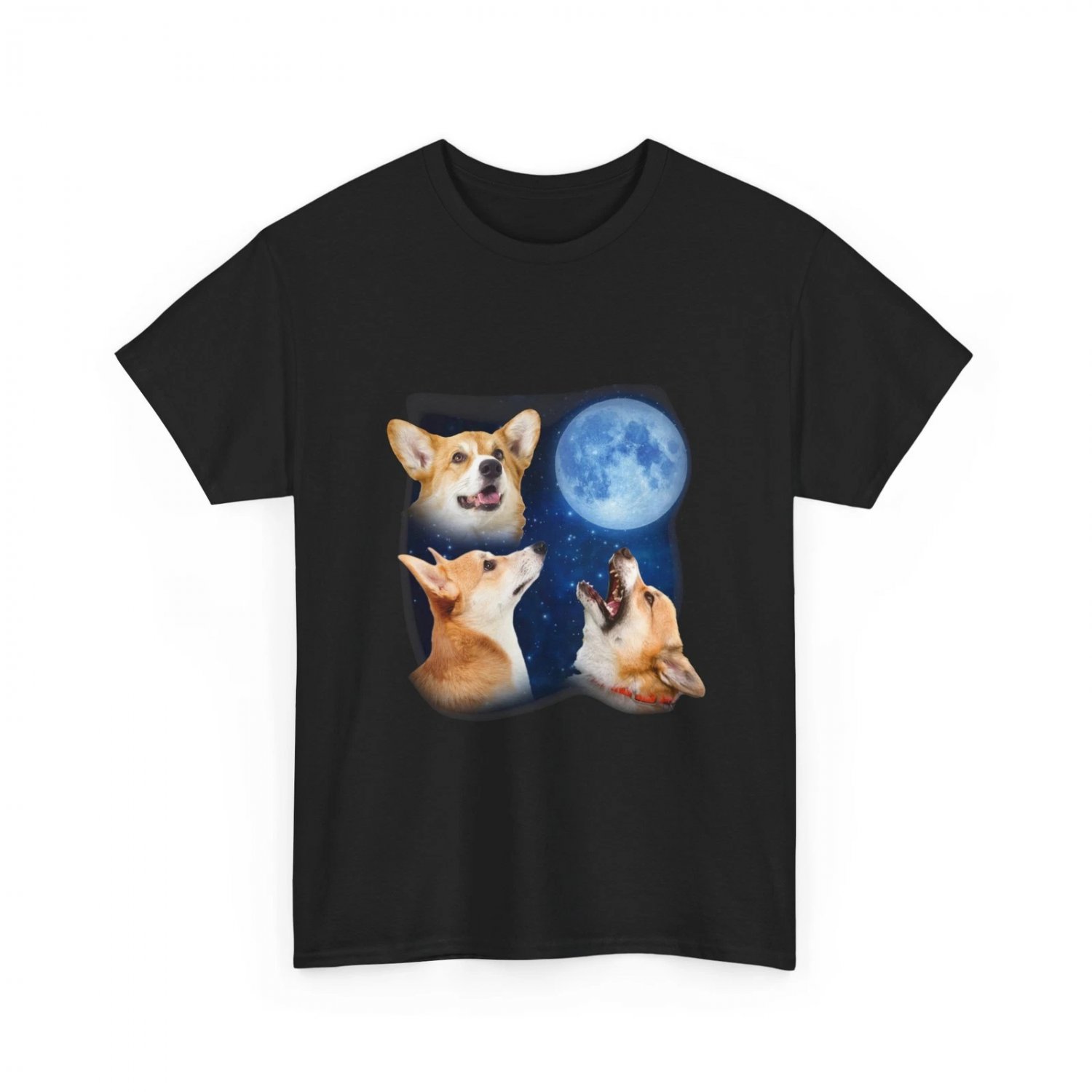 Dog with Moon Shirt, Three Dogs Pat Animal Dog Lovers Women Men Shirt