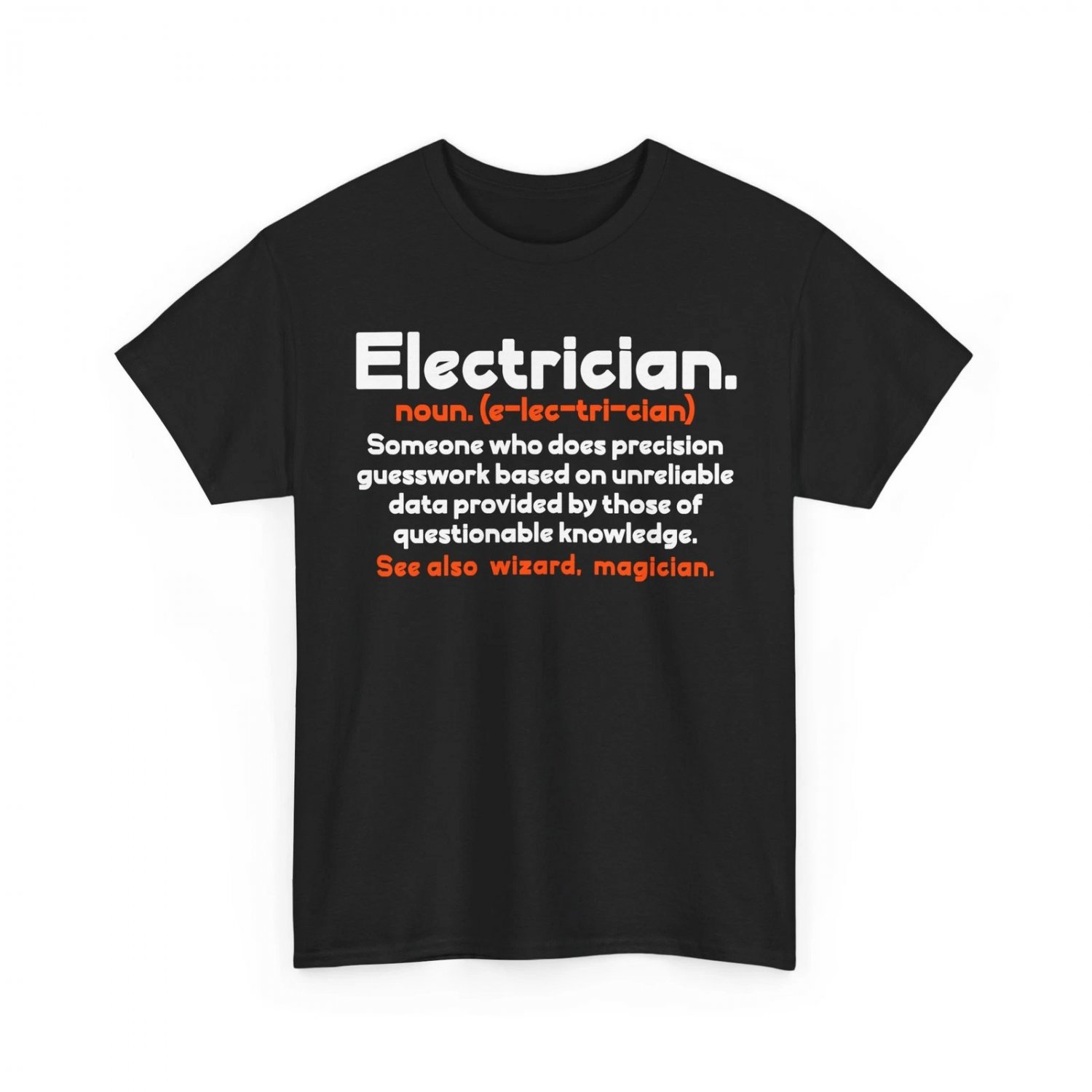 Electrician Definition T-Shirt, Electrical Engineer Handyman Men Dad Shirt