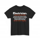 Electrician Definition T-Shirt, Electrical Engineer Handyman Men Dad Shirt