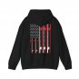 Fishing USA Flag Rods Hoodie, Fisherman Fishing Season Lovers Hoodie (on back)