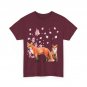 Foxes Cherry Blossom Shirt, Japanese Culture Fox Lovers Cute T-Shirt