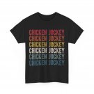 Funny Chicken Jockey Stacked Repeat Font Fun Gag Meme Humor T-Shirt